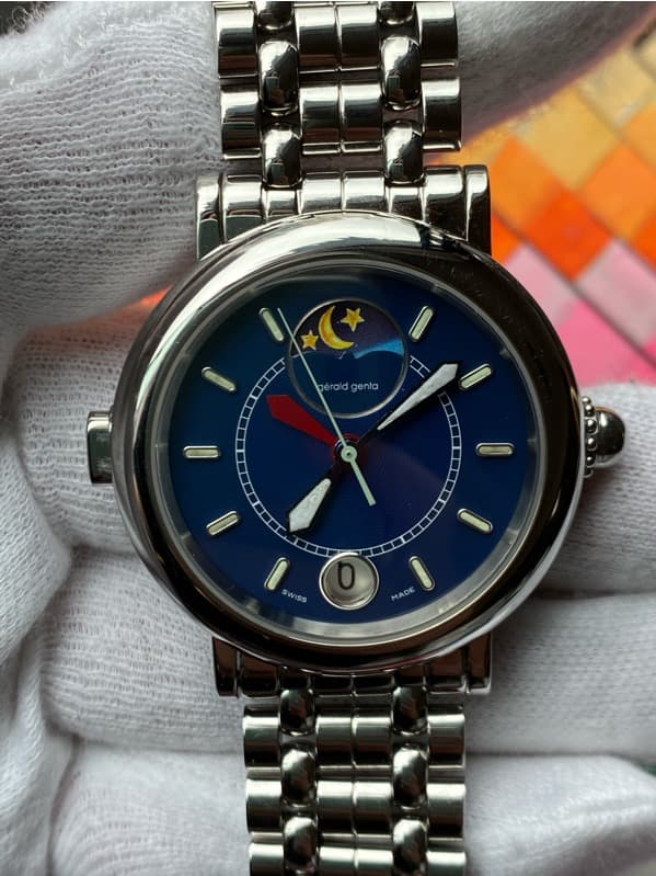 Gerald Genta "Night & Day" Dual-time , Date Automatic 36mm G.3706