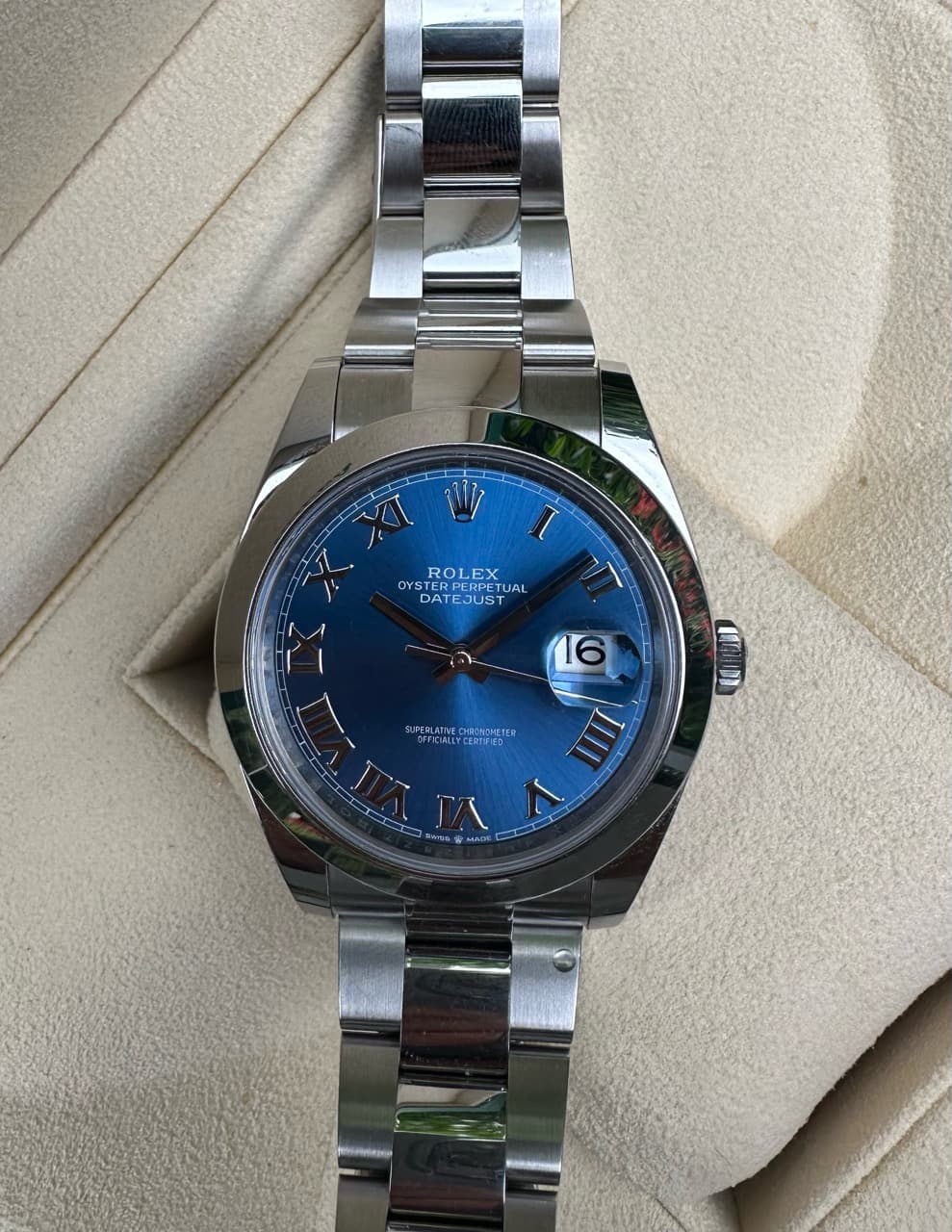Rolex Datejust 41mm Blue Roman Dial 126300