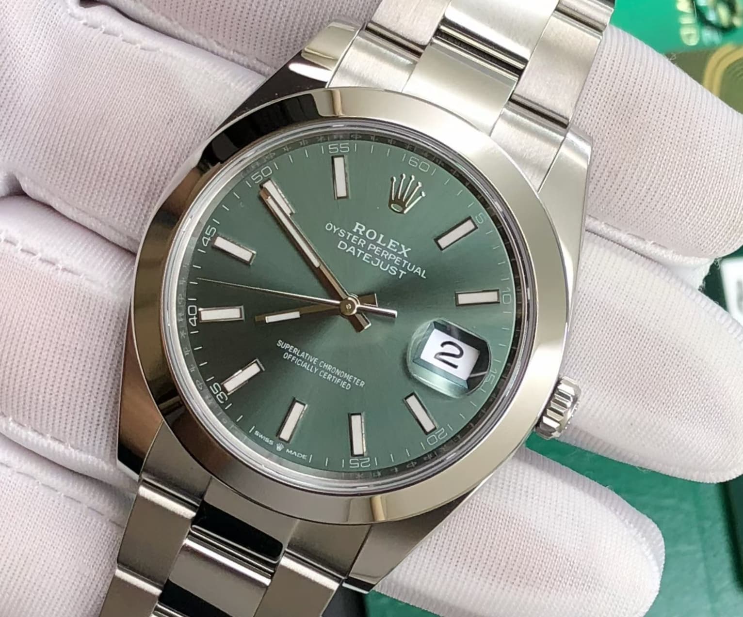 Rolex Datejust 41mm Mint Green Dial 126300