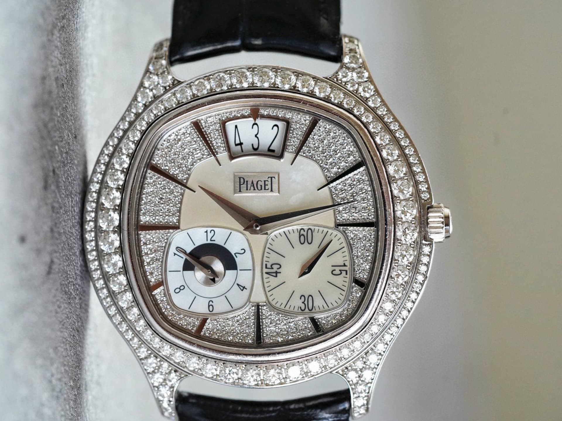 Piaget Polo Emperador White Gold Diamond Ultra-Thin Watch G0A32018